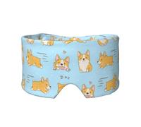 Kawaii Corgi Cute Dog, Full Eye Covers Light Blocking Eye Mask Sleep Eye and Ear Muffs