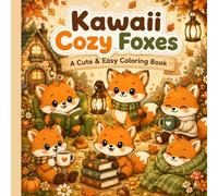 Kawaii Cozy Foxes: A Cute & Easy Coloring Book