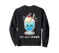 Kawaii Cream Soda Float Japanese Retro Cafe Dessert Art Sweatshirt