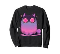 Kawaii Creepy Cute Cat in Soft Grunge Pastel Goth Style Cat Sweatshirt