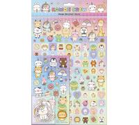 Kawaii Crew Mega Sticker Pack | Reusable | Three Types of Stickers (Around 150 Total) | Unisex | Age 3+ | Birthday Gifts, Stocking Filler, Arts & Crafts, Scrapbooking | Reusable on Non-Porous Surfaces