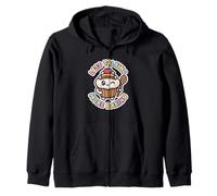 Kawaii Cupcake Less Talking More Baking Zip Hoodie