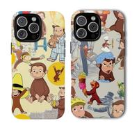 Kawaii Curious Monkey George Character Collage - Curious Monkey-Inspired Cartoon Design for Kids & Adults, Fits 16 15 14 Pro Max Plus, 13 12 Pro Max Mini, 11 Pro Max, SE, X, XR, XS Max, 8 7 Plus