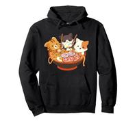 Kawaii Cute Anime Cats Otaku Japanese Ramen Noodles Gift Pullover Hoodie