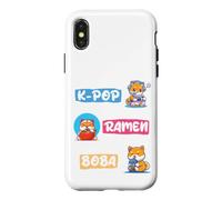 Kawaii Cute Anime Shiba Inu Dog K-Pop Ramen Boba Bubble Tea Case for iPhone X/XS