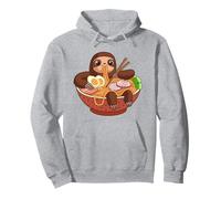 Kawaii Cute Anime Sloth Otaku Japanese Ramen Noodles Pullover Hoodie