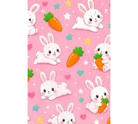 Kawaii Cute Bunny Notebook, 200 Blank Pages for Drawing, Writing, Doodling, Notes and Creative Fun