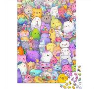 Kawaii Cute Characters Collection Jigsaw Puzzles Puzzle for Adults Kids. 1000 Piece Whimsical Challenge Toy Educational Games Home Decoration for Educational Games Gifts 38x26cm/1000pcs