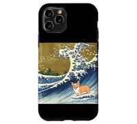 Kawaii Cute Corgi on the Great Wave in Hokusai Style Case for iPhone 11 Pro