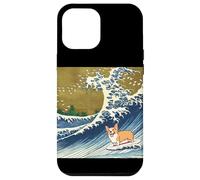 Kawaii Cute Corgi on the Great Wave in Hokusai Style Case for iPhone 12 Pro Max