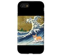 Kawaii Cute Corgi on the Great Wave in Hokusai Style Case for iPhone SE (2020) / 7/8