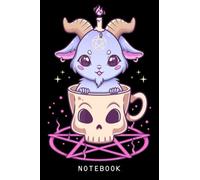 Kawaii Cute Creepy Pentacle Baphomet Goat Notebook: Cute Anime Girl Journal Or Notepad Diary, 6 x 9 120 Pages College Ruled Notebook, Anime Lover Gift Idea