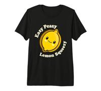 Kawaii Cute Easy Peasy Lemon Squeezy Funny Fruit Food Pun Premium T-Shirt