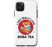 Kawaii Cute Fox I Just Really Love Cute Fox Boba Tea Lover Case for iPhone 11 Pro Max