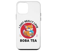 Kawaii Cute Fox I Just Really Love Cute Fox Boba Tea Lover Case for iPhone 12 mini