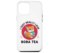 Kawaii Cute Fox I Just Really Love Cute Fox Boba Tea Lover Case for iPhone 12 Pro Max