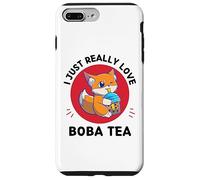 Kawaii Cute Fox I Just Really Love Cute Fox Boba Tea Lover Case for iPhone 7 Plus/8 Plus