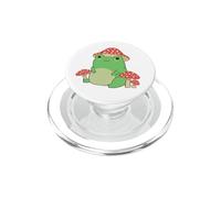 Kawaii Cute Frog With Mushroom Hat - Cottagecore Aesthetic PopSockets PopGrip for MagSafe