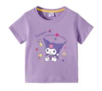 Kawaii Cute Girls t-Shirt, Kids Summer Bunny Rabbit Short Sleeve, Brightly Coloured Short Sleeve for Boys and Girls,Purple,90cm