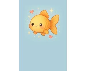 Kawaii Cute Golden Fish Notebook: Little Golden Fish-Themed Agenda