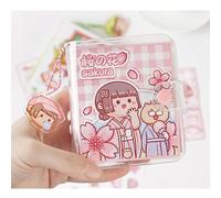 Kawaii Cute Ice Cream 6 Circles Mini Loose-leaf Handbook Student Portable Notebook Ring Loose-leaf Kawaii Learning Stationery