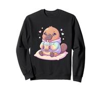 Kawaii Cute Platypus Bubble Tea Boba Sweatshirt