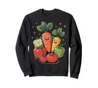 Kawaii Cute Vegetables Smiling Garden Cartoon Sweatshirt