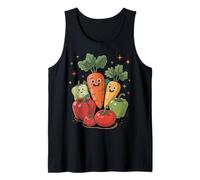Kawaii Cute Vegetables Smiling Garden Cartoon Tank Top