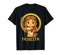 Kawaii Demeter Greek Mythology Chibi Goddess Ancient Greece T-Shirt