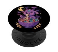 Kawaii Demon Ramen Noodles Goat Pentagram Pastel Baphomet PopSockets Adhesive PopGrip