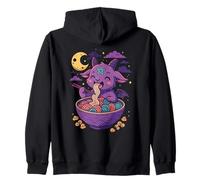 Kawaii Demon Ramen Noodles Goat Pentagram Pastel Baphomet Zip Hoodie