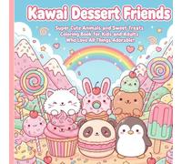 Kawaii Dessert Friends: Super Cute Animals and Sweet Treats Coloring Book for Kids and Adults Who Love All Things Adorable!