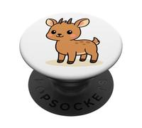 Kawaii Dik-Dik Cartoon Cute African Antelope Design PopSockets Adhesive PopGrip