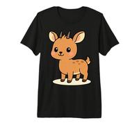 Kawaii Dik-Dik Cartoon Cute African Antelope Design Premium T-Shirt