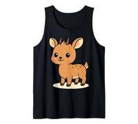 Kawaii Dik-Dik Cartoon Cute African Antelope Design Tank Top