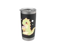 Kawaii Dino T-Rex Drinks Bubble Tea Dino Dinosaur Boba Stainless Steel Insulated Tumbler