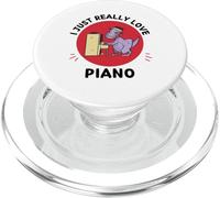 Kawaii Dinosaur I Just Really Love Dinosaur Piano Lover PopSockets PopGrip for MagSafe