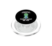 Kawaii Dinosaur I Wonder If Bubble Tea Thinks About Me Too PopSockets PopGrip for MagSafe