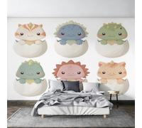 Kawaii Dinosaur Wallpaper Home Decor, 250x175 cm (WxH)