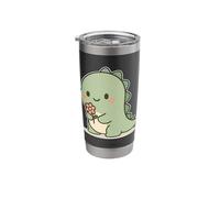 Kawaii Dinosaur with Flower Stainless Steel Insulated Tumbler