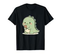 Kawaii Dinosaur with Flower T-Shirt