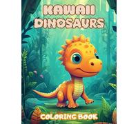 Kawaii Dinosaurs Coloring Book: Drawings For Children & Teenagers : Kawaii Dinosaurs Coloring Pages for Adults, Teens, Kids , Girls, Boys