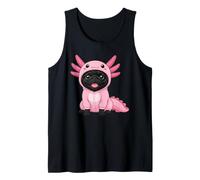 Kawaii Dog Black Pug Axolotl Costume Tank Top