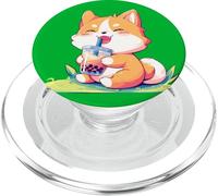 Kawaii Dog drinks Bubble Tea Dogs Manga Boba and Dogs PopSockets PopGrip for MagSafe