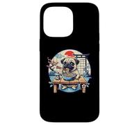 Kawaii Dog Pug Eating Ramen Noodles Japanese Case for iPhone 14 Pro Max