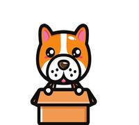 Kawaii Dog Wall Sticker for Children - Baby Room Wall Decoration - Nursery Room - Removable and Repositionable Sticker (3 Sizes Available) (L: 45cm)