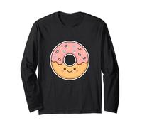 Kawaii Donut Pink Sprinkles Long Sleeve T-Shirt