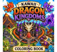Kawaii Dragon Kingdoms Coloring Book: 50 Cute Fantasy Maps, Magical Dragon Realms and Whimsical Adventure Kingdoms for All Ages