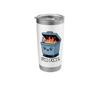 Kawaii Dumpster Fire I'm Fine Cute Sarcastic Design Stainless Steel Insulated Tumbler