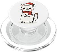 Kawaii Ermine Winter Holiday Animal Character PopSockets PopGrip for MagSafe